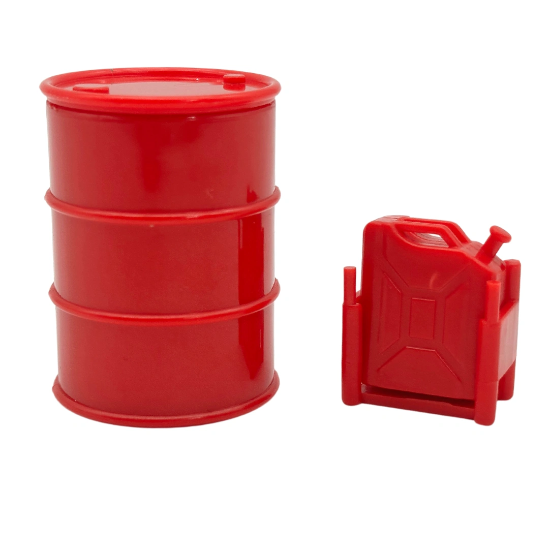 RC Crawler Fuel Tanks: Red Jerry Can & Oil Drum (1/24, 1/18 Scale)
